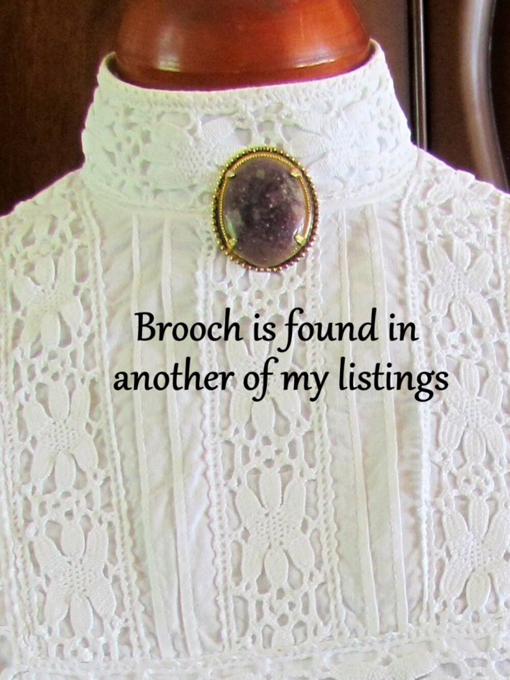 LAURA ASHLEY VICTORIAN BLOUSE, S, VINTAGE COTTON LACE, GIBSON GIRL PUFFED SLEEVE - Picture 9 of 9